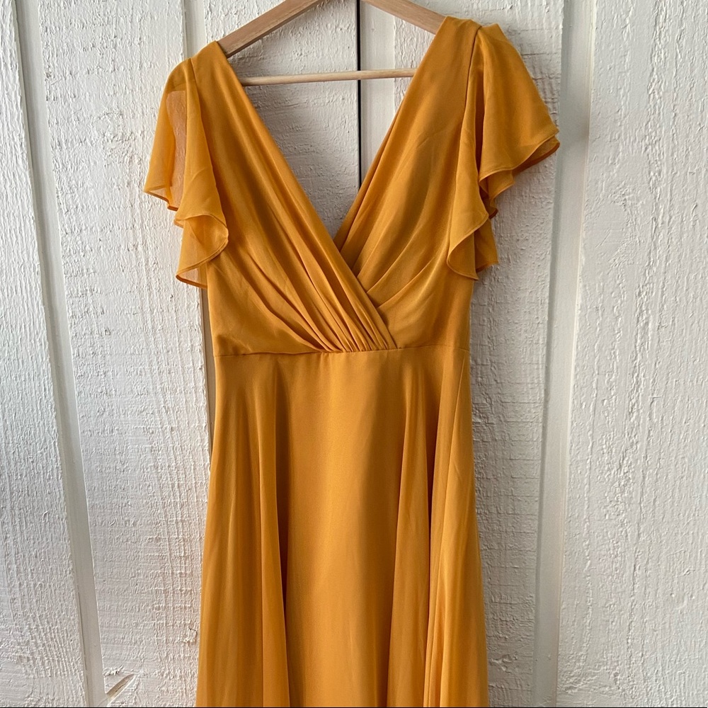 David’s Bridal Bride’s Maid Flutter-sleeve Gown